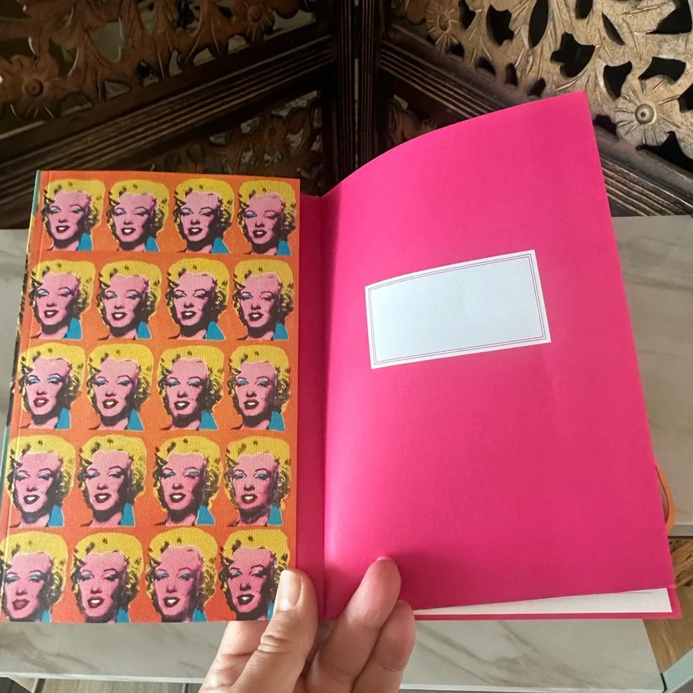 Andy Warhol Marilyn Monroe Pop Art Notebook Journal w/ Bookmark Attached.